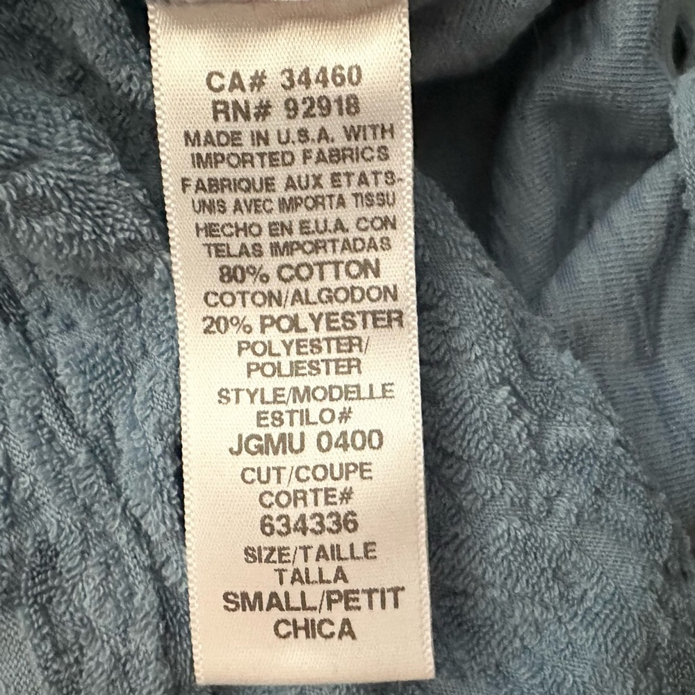 Vtg Juicy Couture Y2K Blue Terry Cloth Swim Cover Up Dress S Cotton Beads RARE - Picture 7 of 8